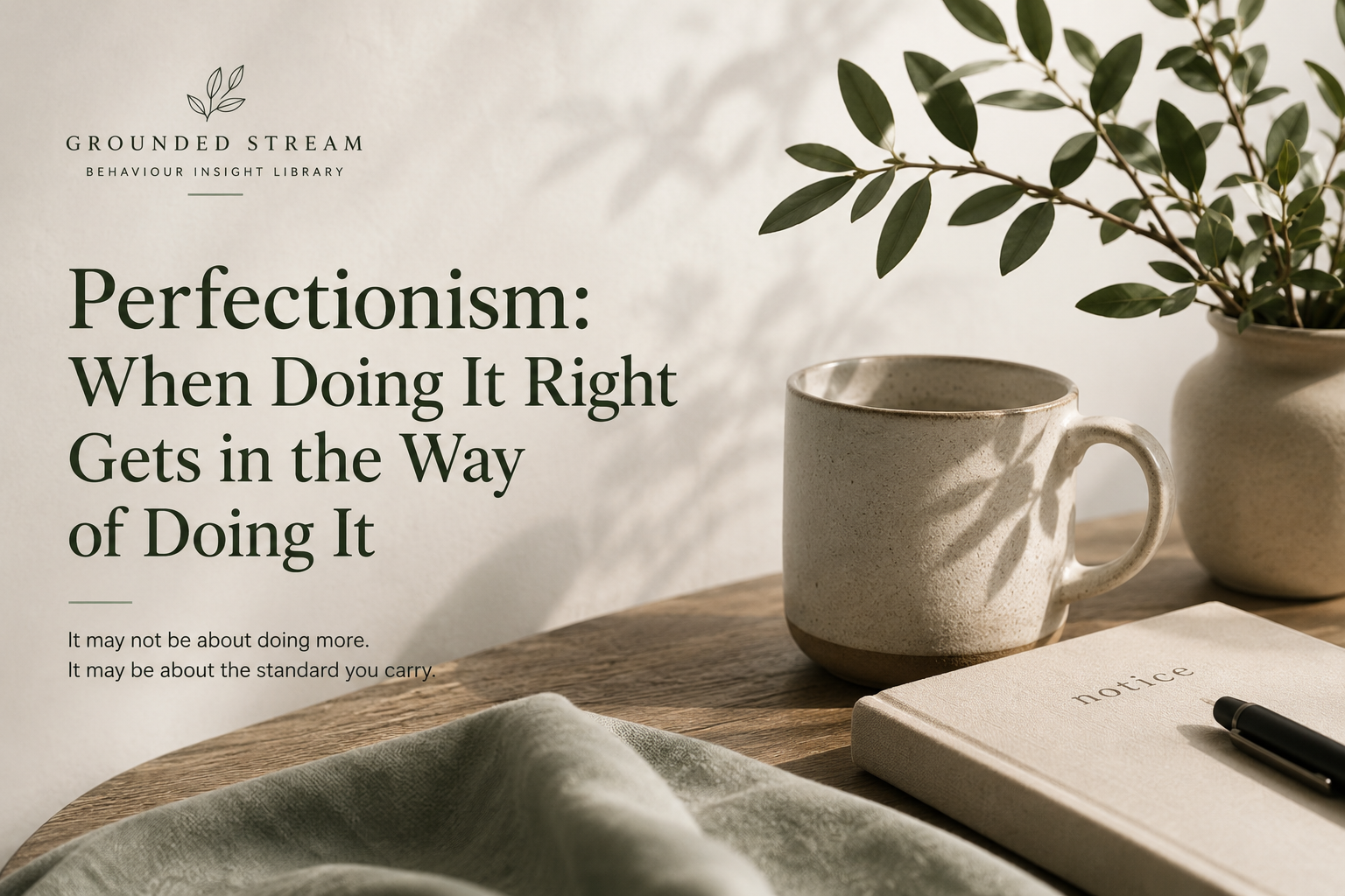 Perfectionism: When Doing It Right Gets in the Way of Doing It